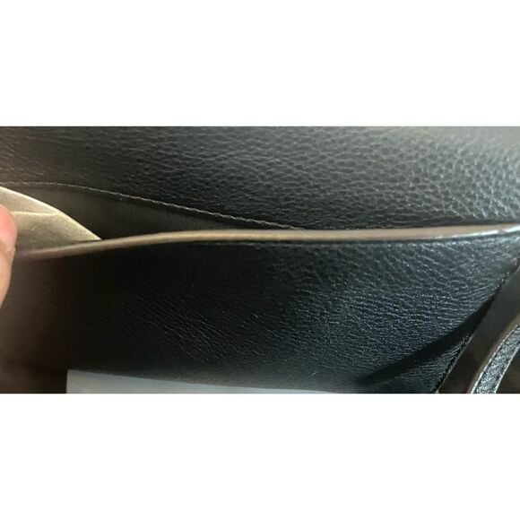 Tory Burch McCraw Black Leather Crossbody Bag Wallet Clutch Purse - Picture 6 of 13